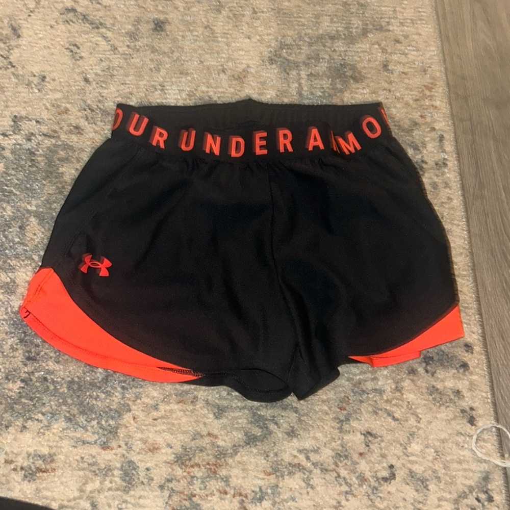 Under Armour shorts! Pinkish coral accent.